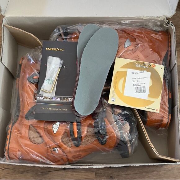ROSSIGNOL Skiboots Orange/Leather Size 23.5 (6.5) NEW IN BOX - Picture 12 of 16